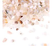 Swpeet 1 libra de ágata láctea marina a granel piedras grandes piedras preciosas trituradas piezas 0.35 0.5 pulgadas piedras virutas trituradas de cristal natural cuarzo perfecto para hacer joyas