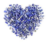 Swpeet 1 libra de lapislázuli pequeñas piedras pulidas chips piedra preciosa chips piezas trituradas piedras de forma irregular chips de piedra de cristal perfectas para hacer joyas decoración del