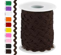 Swpeet 1 rollo de cinta de 27 yardas para café Rick, cinta de encaje para costura ondulada, cinta de encaje para envolver regalos, suministros de costura, manualidades, ropa, envoltura de regalos y