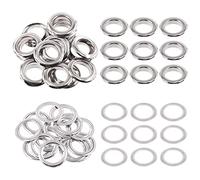 Swpeet 100 unidades - 50 juegos de 25 mm, ojales de metal gruesos, ojales de metal gruesos, kits de ojales de metal, ojales de metal, ojales para reparar lienzos, cuero, cortinas