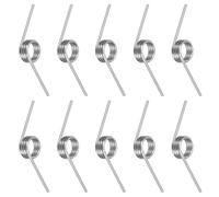 Swpeet 10Pcs 120 grados de acero inoxidable resortes torsionales 2.5mm diámetro de alambre 20mm diámetro exterior, 50mm pequeño resorte torsional mecánico pequeño resorte de torsión