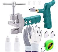 Swpeet 12 piezas 2 en 1 de cristal Tile Cutter Tool Kit, including Pliers Breaking Pliers and Glass Glass Mirror Cutting Kit, Glass Running Pliers Ceramic Cutting Tool for Easy Glide Glass & Tile