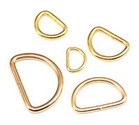swpeet 120 pcs varios multiusos Metal D anillo semicircular D anillo para Hardware bolsas de mano DIY accesorios - 1/2 ", 5/8", 3/4 ", 1", 5/4)