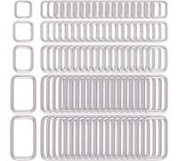 swpeet 120 pcs varios multiusos Metal D anillo semicircular D anillo para Hardware bolsas de mano DIY accesorios - 1/2 ", 3/4", 1 ", 5/4 pulgadas, 3/2)