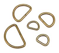 swpeet 120 pcs varios multiusos Metal D anillo semicircular D anillo para Hardware bolsas de mano DIY accesorios - 1/2 ", 5/8", 3/4 ", 1", 5/4)
