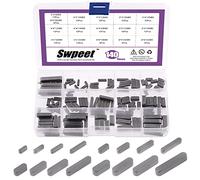Swpeet 140 piezas de 16 tamaños de acero al carbono de 3 mm, 4 mm, 5 mm, 6 mm, punta redonda, llave de eje de transmisión paralela, conjunto de llaves surtido para sujetadores de la industria mecánica