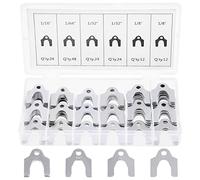 Swpeet 144 piezas de 4 tamaños 1/162.6 cm 1/81.3 cm 1/40.6 cm 1/20.3 cm kit surtido de calzas de alineación automática con una caja de almacenamiento, perfecto para ajustar partes del cuerpo o camber