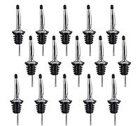 swpeet 15 pcs tapones de polvo de goma boquilla cónica velocidad Pourers botella de licor de acero inoxidable con ideal para pubs, discotecas, restaurantes, bares, cafeterías y restaurantes