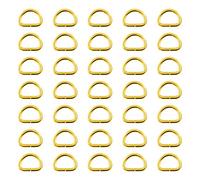 Swpeet 150 piezas surtidas de anillo en D de metal multiusos, anillo en D semicircular, dorado, 5/8 Inches