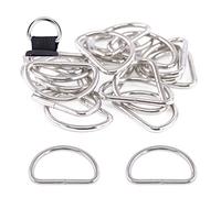 Swpeet 150pcs anillo metálico multipropósito en forma de D semicircular anillo en forma de D para accesorios de bricolaje hechos a mano de anillo de bolsa de hardware