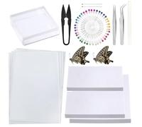 Swpeet 15Pcs Haciendo Herramientas de Especimen de Insectos Kit de Asortimiento con Especimen de Mariposas, Caja de Exposición de Insectos, Insecto Pinning Wing Board, para Aficionado de Bug