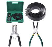 Swpeet 17 alicates de instalación de pistón ajustables, compresor de anillo de coche negro y verde, 6,1 a 14,7 cm con caja de transporte