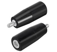 Swpeet 2 volantes giratorios de vástago roscado macho M6 x 50 mm, mango de máquina, mango de perilla giratoria, mango de manivela para fresadora, torno, amoladora, prensa de taladro