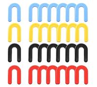 Swpeet 200Pcs 4 Sizes 1/4 Inch, 3/16 Inch, 1/8 Inch, 1/16 Inch Plastic Shims Horseshoe Shims U Shaped Tile Spacers Assortment Kit, Structural Horseshoe U Shaped Tile Plastic Shims for Leveling
