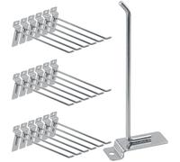 Swpeet 20Pcs 8 pulgadas pesados Slatwall ganchos Kit de selección, Slatwall accesorios Slatwall panel ganchos Organización de garaje Slat ganchos de pared Pegboard gancho de rejilla gancho de pantalla