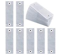 Swpeet 20pcs Universal blanco plástico rectangular Stick-on coche reflector pegatina, reflectores de puerta interior blanco compatible placa de advertencia reflector adhesivo para la mayoría del coche