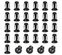 Swpeet 25 tuercas de gato huecas M5, anclajes de pared huecos, tuercas de pétalo, tornillos de tuerca de anclaje, broca Phillips ciega, vástago hexagonal para hierro de pared hueca