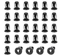 Swpeet 25 tuercas de gato huecas M6, anclajes de pared huecos, tuercas de pétalo, tornillos de tuerca de anclaje, broca Phillips ciega, vástago hexagonal para hierro de pared hueca