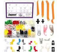 Swpeet 271 clips de barra de bloqueo de puerta de coche de 15 tamaños con kit de herramientas de extracción, retenedor de clip de extremo de barra de manija de puerta izquierda y derecha, clips de