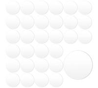 Swpeet 30Pcs 4 Pulgadas de Espesor 1 mm Kit de Hoja de Círculo de Acrílico Transparente, Redondo Transparente Acrílico Disco Ornamento Hojas en Blanco Para Arte Proyecto Pintura Bricolaje Artesanía