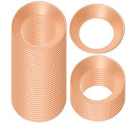 Swpeet 30Pcs 9.6 × 16.2 × 3.2MM Copper Flare Gasket Assortment Kit, Juntas de Flare de 45 grados para tubos de cobre de 1/2 ", Adaptadores de enchufes de tuercas de llama, Aire acondicionado