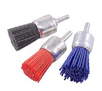 Swpeet 3pcs 1inch 25mm nylon filamento abrasivo cable cepillo extremo cepillo kit con 1/4 pulgada vástago, Incluye grano grueso fino medio perfecto para la eliminación de la oxidación / corrosión