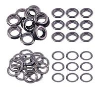 Swpeet 40 piezas - 20 juegos de ojales de metal con agujero de 25 mm, ojales gruesos para lienzo, cuero, cortinas