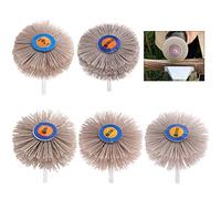 Swpeet 5 piezas de 5 tamaños 80# 180# 240# 320# 600# Nylon cepillo de rueda abrasiva cabeza de pulido con 6 mm vástago roscado surtido Kit de lijado, fregona abrasiva rueda para pulir la