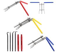Swpeet 5 piezas de herramientas de instalación de sello hidráulico, herramientas de reparación de pistón de cilindro hidráulico, juego de herramientas de instalación de sello en U de torsión con juego