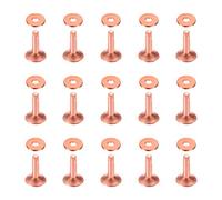 Swpeet 50 piezas de remaches de cobre y rebabas de 10 x 3,3 x 12 mm, kit de bricolaje de cuero para cinturones, carteras, collares de cuero, artículos de artesanía