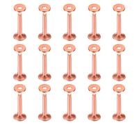Swpeet 50 piezas de remaches de cobre y rebabas de 10 x 3,3 x 19 mm, kit de bricolaje de cuero para cinturones, carteras, collares de cuero, artículos de artesanía