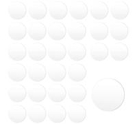 Swpeet 50pcs 2 pulgadas / 2.6 pulgadas / 2.75 pulgadas / 3.5 pulgadas / 4 pulgadas gruesas 1 mm Kit de hoja de círculo de acrílico transparente, redondo transparente (Sin Agujero, 65x1mm)