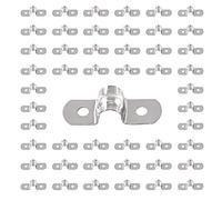 Swpeet 50Pcs 5/16 "-8MM 2 agujeros correa U soporte correa de tubo Kit de abrazadera de correa de tubo de acero inoxidable 304, dos agujeros Snap en de tubo cable U soporte de tubo clips de tensión