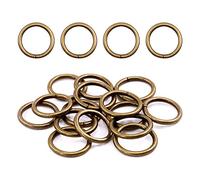 Swpeet 60 anillos de metal de alta resistencia de 3/4 pulgadas,20 mm de bronce multiusos para bolsas de hardware, anillo, accesorios de mano, cinturones y leas para perros (bronce, 3/4 pulgadas)