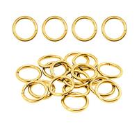 Swpeet 60 anillos de metal multiusos resistentes de 3/4 pulgadas a 20 mm dorados para bolsas de hardware, anillos, accesorios de bricolaje, llaveros, cinturones y correas de perro (dorado, 3/4