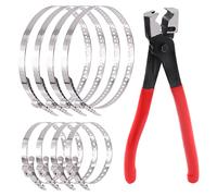 Swpeet 9Pcs Pinzas de pinza de manguera multipropósito de uso pesado con pequeño y grande acero inoxidable CV de arranque Kit de la variedad, de collar Clic-R pinzas eje de accionamiento ajustable