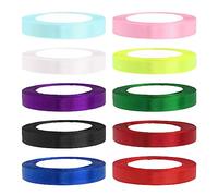 Swpeet Cinta de satén de tela para envolver regalos (1 cm)