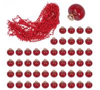 Swpeet Cinta trenzada de color rojo vino de 18,8 m con anillo elástico con botones con 50 botones con perlas, banda elástica con botones, decoración para decoraciones y decoraciones con ojales para