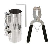 Swpeet Compresor de anillo de pistón de acero inoxidable de 6 pulgadas y herramienta de instalación de pistón ajustable, alicates de extracción con kit surtido de llaves, perfecto para motor de coche