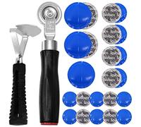 Swpeet Herramienta de reparación de Parches de neumáticos de Tubo de 32 mm, 42 mm, 58 mm, Herramienta de reparación y Rueda de Rodillo de neumáticos con Kit de Surtido de raspador, Universal Redondo