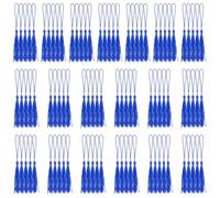 Swpeet Juego de 100 borlas de hilo suave sedoso hecho a mano de 13 cm, pequeñas borlas para marcapáginas con lazo para cordón, mini borlas con trabillas para hacer joyas, manualidades y decoración