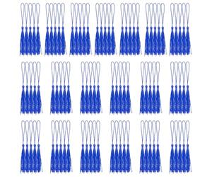 Swpeet Juego de 100 borlas de hilo suave sedoso hecho a mano de 13 cm, pequeñas borlas para marcapáginas con lazo para cordón, mini borlas con trabillas para hacer joyas, manualidades y decoración