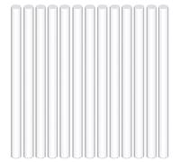 Swpeet Juego de 15 varillas de acrílico blanco de diámetro de 10 mm de longitud, 300 mm, kit de surtido de varillas de acrílico transparente, barra redonda sólida, material de modelo de bricolaje