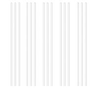 Swpeet Juego de 15 varillas de acrílico blanco de diámetro de 3 mm de longitud, 300 mm de longitud, kit de surtido de varillas de acrílico transparente, palo redondo para hacer modelos, manualidades