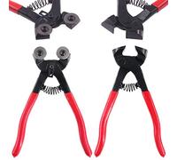 Swpeet Juego de 2 herramientas de mosaico, incluyendo pinzas de corte de mosaico de vidrio resistente y pinzas de azulejos, acero de aleación endurecida, perfecto para cortador de mosaico de azulejos