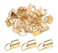 Swpeet Juego de 20 llaveros dorados de 1 pulgada con llaveros, perfectos para bolsas de muñeca con tela/cinta/cincha/relieve y otras manualidades a mano, 25 mm