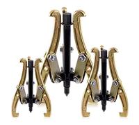 Swpeet Juego de 3 extractores de engranajes de 3 mordazas, kit de extractor de 3 mandíbulas doradas de 3 pulgadas, 4 pulgadas, 6 pulgadas, para extracción de ruedas de engranaje de polea, kit de