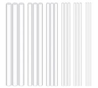 Swpeet Juego de 30 varillas de acrílico blanco de diámetro de 3 mm, 4 mm, 6 mm, 8 mm, 10 mm, longitud de 300 mm, palo redondo acrílico para hacer modelos, manualidades