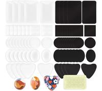 Swpeet Juego de 36 imanes de fridge de 5 formas, incluye imán de ferrita de cerámica y cabujones de cristal transparente para bricolaje Fridge Refrigerator imanes