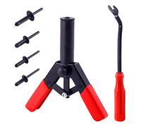 Swpeet Juego de 41 pistolas de remache de polietileno con 1 herramienta de extracción de remaches, herramienta de remache de polietileno para todos los remaches de plástico, extracción segura de clips